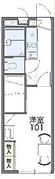 レオパレスマリン3 1Kの間取図画像