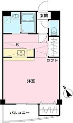 おおさか東線 城北公園通駅 徒歩8分の賃貸マンション 3階ワンルームの間取り
