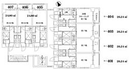 JR青梅線 小作駅 徒歩5分の賃貸マンション 3階1Kの間取り