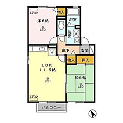 間取図画像 2LDK