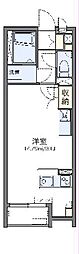 レオネクストニューオータム ワンルームの間取図画像