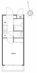 エタニティ 1階1Kの間取り