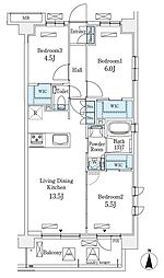 アヴァンカーサ町屋 3階3LDKの間取り