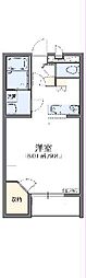 レオパレス南境 1Kの間取図画像