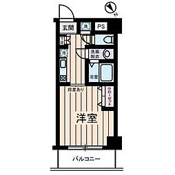 モノリス・ワン ワンルームの間取図画像