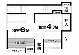 砺波荘 2階2Kの間取り