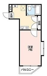 メディア上石神井 1Kの間取図画像