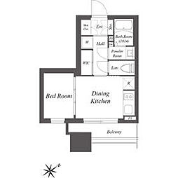 JR東海道本線 横浜駅 徒歩8分の賃貸マンション 9階1Kの間取り