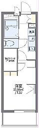 レオパレス美園 1Kの間取図画像