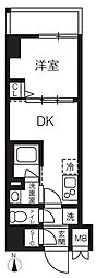 ハーモニーレジデンスグローバルキャピタル 1DKの間取図画像
