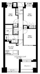 グランスイート神楽坂ピアース　ノースヒルズ 3階3LDKの間取り