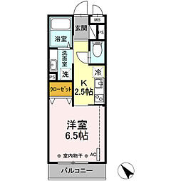 横浜市営地下鉄ブルーライン 上永谷駅 徒歩6分の賃貸アパート 3階1Kの間取り