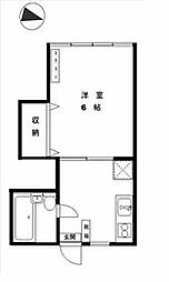 京王線 代田橋駅 徒歩10分の賃貸アパート 2階1Kの間取り