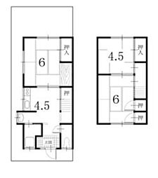 荒内貸家 1階3Kの間取り