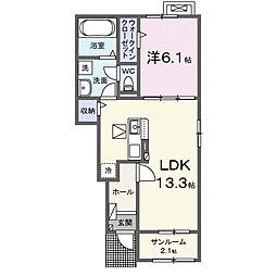 間取図画像 1LDK