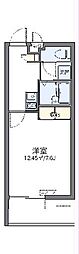 レオパレス康 1Kの間取図画像