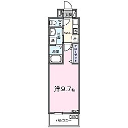 東武野田線 新柏駅 徒歩12分の賃貸アパート 2階1Kの間取り
