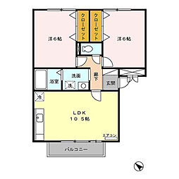 グランフェルム 2LDKの間取図画像