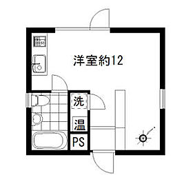 ＶＯＧＵＥ 2階ワンルームの間取り