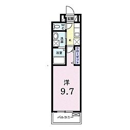 アンジュドボヌール香里園 1Kの間取図画像