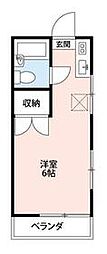 ユーアイコーポ ワンルームの間取図画像