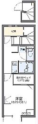 レオネクストｍａｎａ 2階1Kの間取り