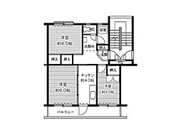 四日市あすなろう 西日野駅 徒歩29分の賃貸マンション 3階3Kの間取り