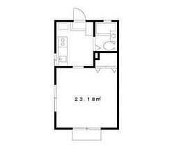 JR中央線 武蔵小金井駅 バス5分 プール前下車 徒歩4分の賃貸アパート 1階1Kの間取り