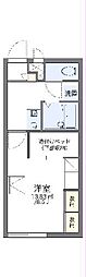 レオパレスやんばる 1Kの間取図画像