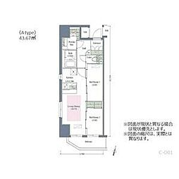 Osaka Metro千日前線 阿波座駅 徒歩3分の賃貸マンション 15階2LDKの間取り