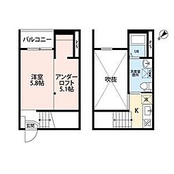 starrobe.(スターローブ) 2階ワンルームの間取り