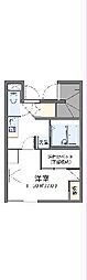 三岐鉄道三岐線 三里駅 徒歩21分の賃貸アパート 1階1Kの間取り