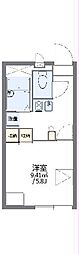 レオパレスラーク 1Kの間取図画像