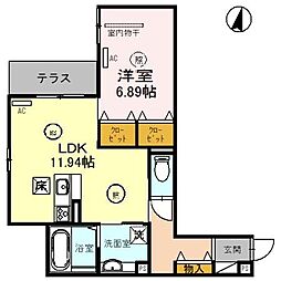 La　Maison 1階1LDKの間取り