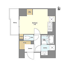 JR総武本線 馬喰町駅 徒歩1分の賃貸マンション 7階ワンルームの間取り