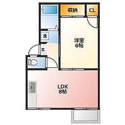ヴィラ・アカンサス 1LDKの間取図画像