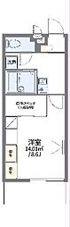 レオパレス大新 1Kの間取図画像