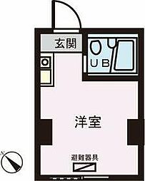 JR京浜東北・根岸線 東十条駅 徒歩2分の賃貸マンション 3階ワンルームの間取り