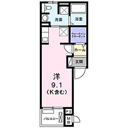 スペリオール門真南 ワンルームの間取図画像
