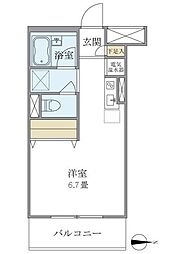 メゾンベール南麻布 ワンルームの間取図画像