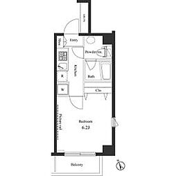 京王線 桜上水駅 徒歩5分の賃貸マンション 5階1Kの間取り