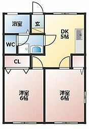 間取図画像 2DK
