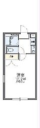 レオパレスメゾン 1階1Kの間取り
