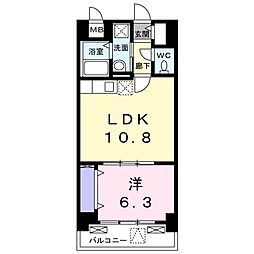 ヴィア・ラッテア 1LDKの間取図画像