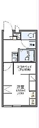 レオパレス菜花 1Kの間取図画像