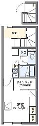 レオパレスラピュタ 2階1Kの間取り