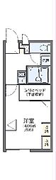 レオパレス上渋垂 1Kの間取図画像