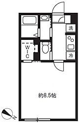 東急田園都市線 池尻大橋駅 徒歩10分の賃貸マンション 3階1Kの間取り