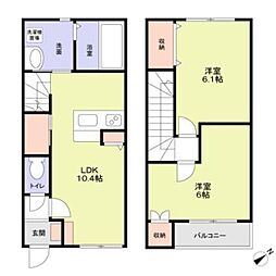 JR京浜東北・根岸線 大井町駅 徒歩7分の賃貸アパート 1階2LDKの間取り