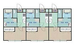 東葉高速鉄道 八千代中央駅 徒歩19分の賃貸アパート 2階1Kの間取り
